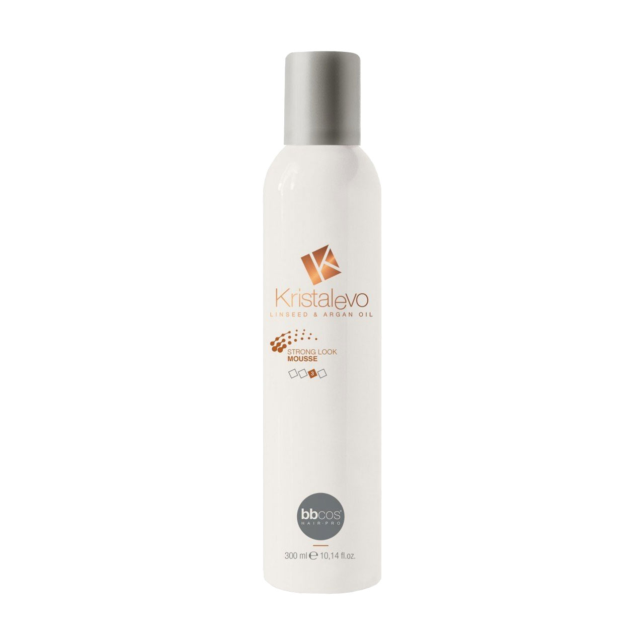 Мус для укладання волосся BBcos Kristal Evo Strong Look Mousse сильна фіксація, 300 мл