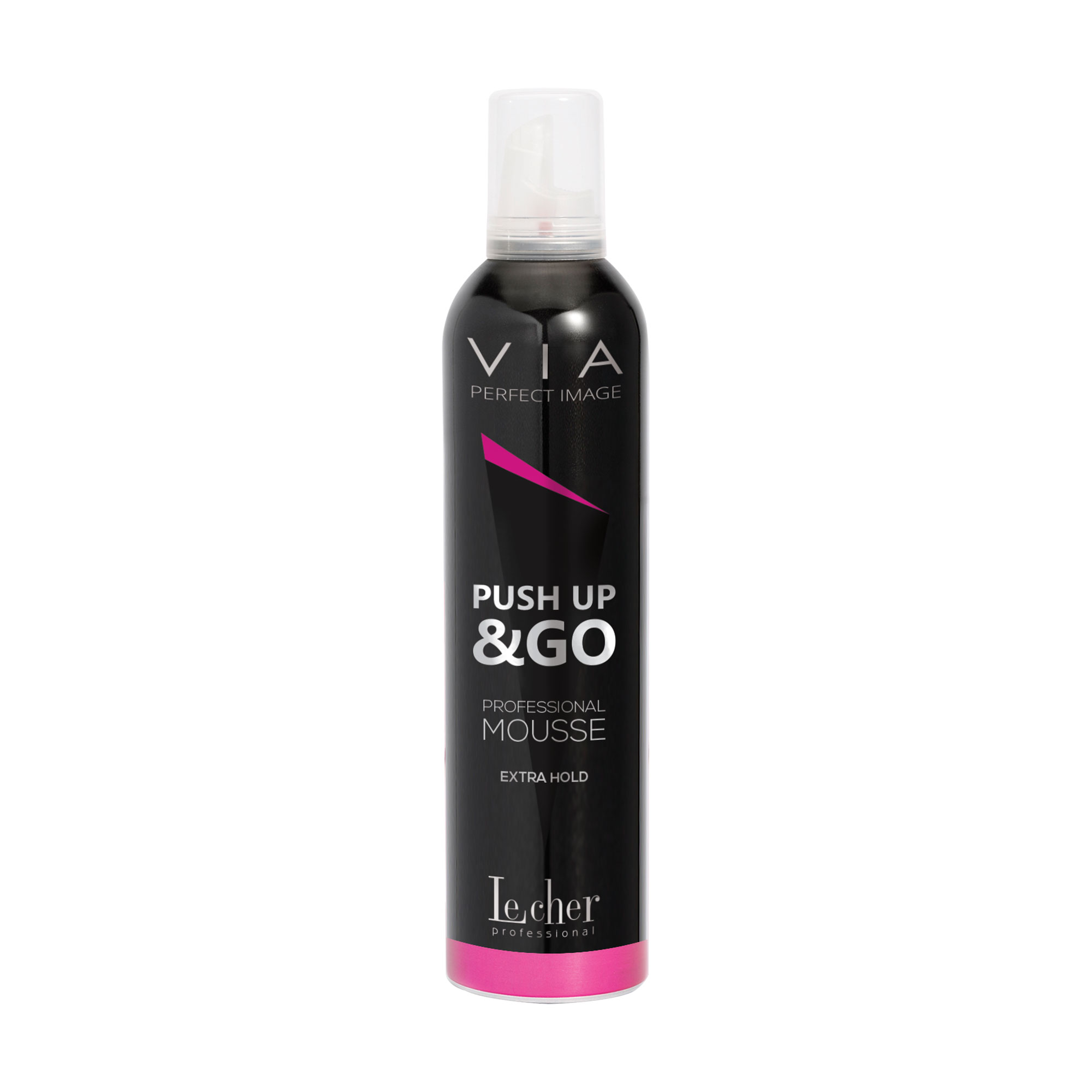 Мус для укладання волосся Lecher Via Perfect Image Push Up &amp; Go Extra Hold Hair Mousse екстрасильна фіксація, 400 мл