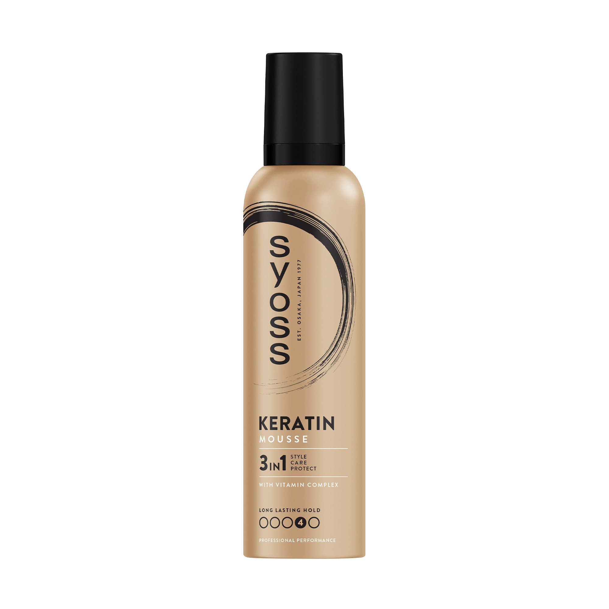Мус для укладання волосся SYOSS Keratin Mousse фіксація 4 (екстрасильна), 250 мл